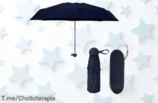 Descubre el mini paraguas de viaje que desafía al viento, ¡un super chollo resistente y plegable para tus aventuras! Aprovecha esta oferta única antes de que se agote