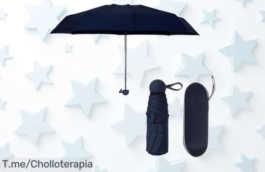 Descubre el mini paraguas de viaje que desafía al viento, ¡un super chollo resistente y plegable para tus aventuras! Aprovecha esta oferta única antes de que se agote
