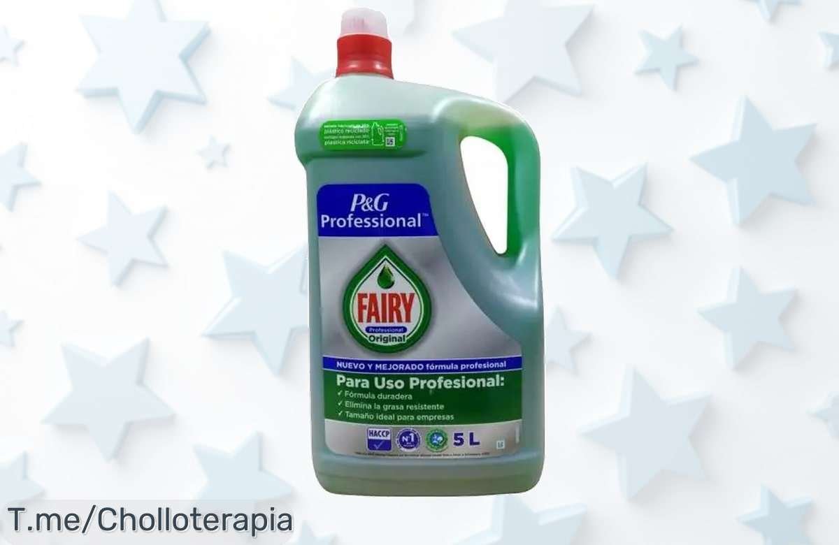 Descubre el nuevo Fairy lavavajillas concentrado de 5L, la fórmula que arrasa con la grasa y deja tus platos relucientes. ¡Aprovecha este super chollo antes de que se agote!