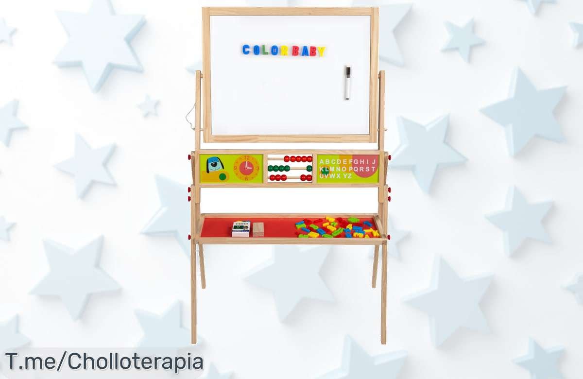 Descubre el ofertón del año: WOOMAX Pizarra 2 en 1 que potencia la creatividad y diversión de toda la familia. ¡Compra ya antes de que se agote este precio loco!