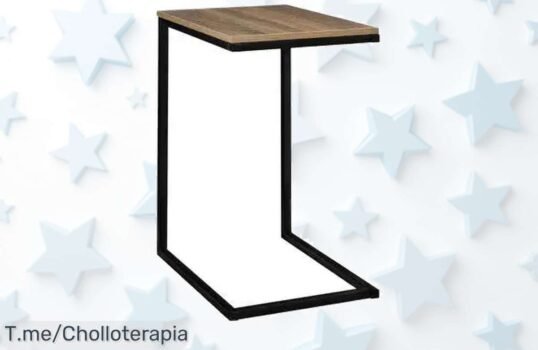 Descubre el ofertón del momento: Cuadro de Mesa Auxiliar Metal Negro y Madera, ¡transforma tu sala con estilo único! Aprovecha este precio loco antes de que se acabe