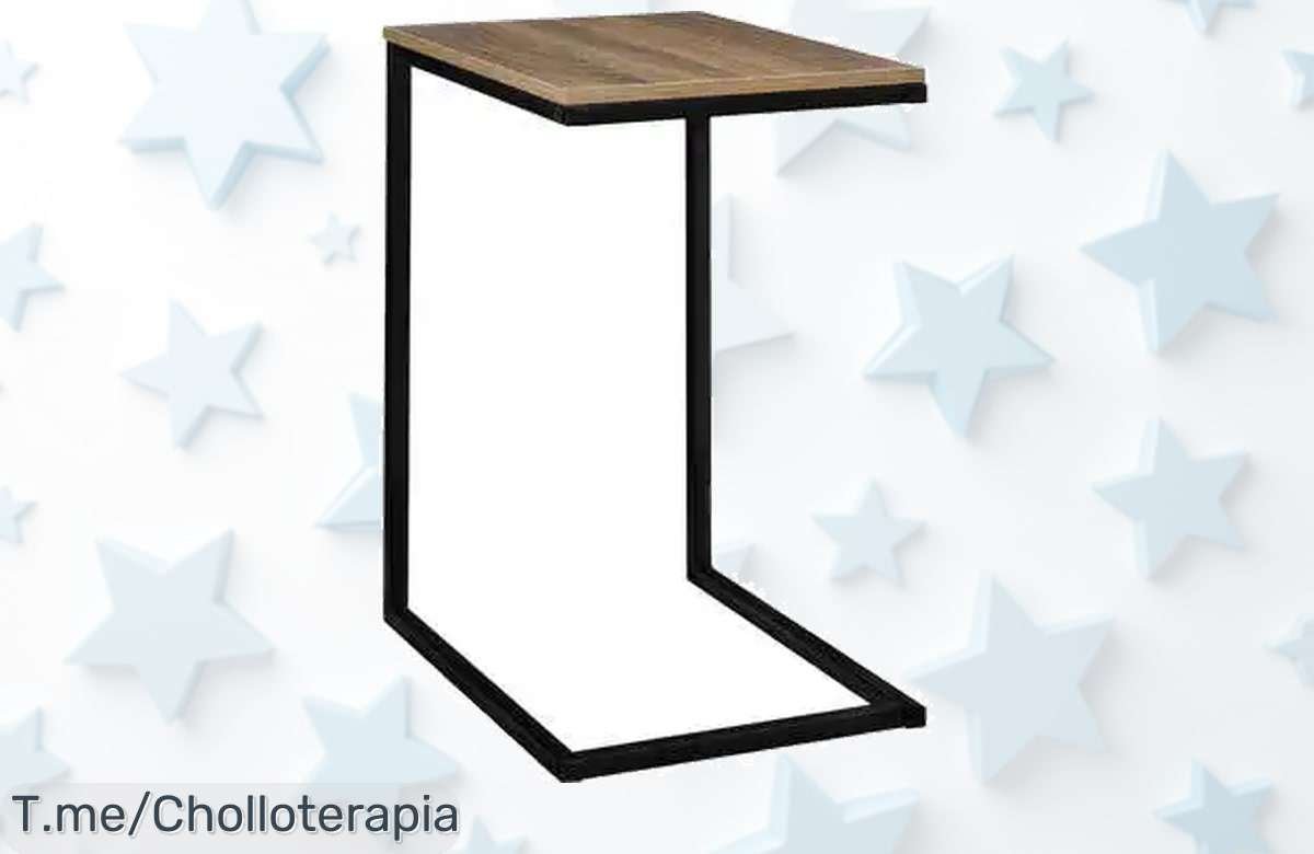 Descubre el ofertón del momento: Cuadro de Mesa Auxiliar Metal Negro y Madera, ¡transforma tu sala con estilo único! Aprovecha este precio loco antes de que se acabe.