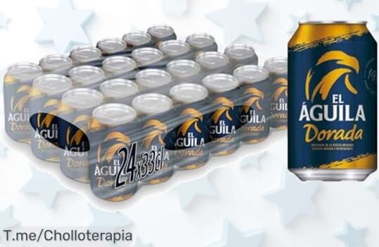 Descubre el pack de 24 latas de Águila Dorada, una lager única a un precio loco Aprovecha este ofertón con descuento brutal antes que se agote, ¡compra ahora!