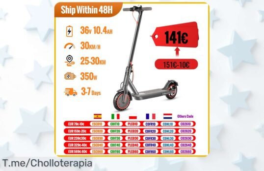 Descubre el patinete eléctrico N7PRO: ligero, con 30 km de autonomía y motor potente Aprovecha este ofertón increíble a precio de ganga, ¡compra ya antes que se acabe!