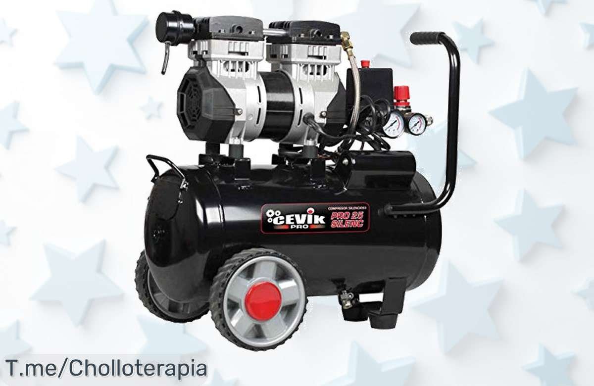 Descubre el poder del Compresor CEVIK PRO a un precio loco: 1.5HP y tanque de 25L para que trabajes sin parar, ¡stock limitado! Actúa ya antes de que se agote esta oferta única.