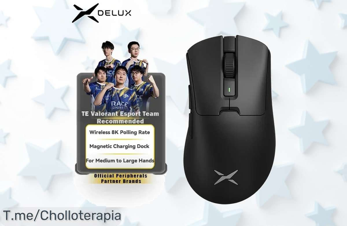Descubre el ratón inalámbrico Delux M900PRO, un super chollo para gamers con 8K de velocidad y RGB magnético. ¡Aprovecha este ofertón antes que se agote!