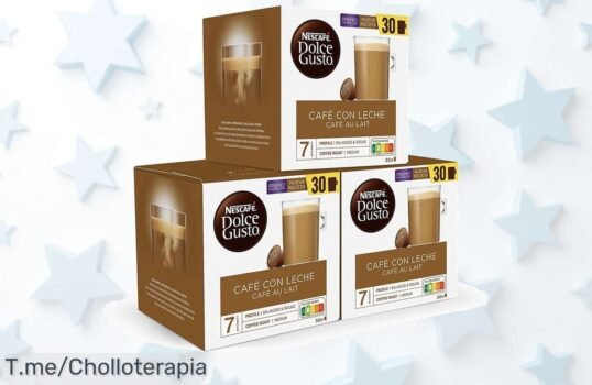 Descubre el sabor del auténtico café con leche con 90 cápsulas de Dolce Gusto a un precio loco, ¡no te pierdas este ofertón que vuela! Consíguelo ya y disfruta cada mañana