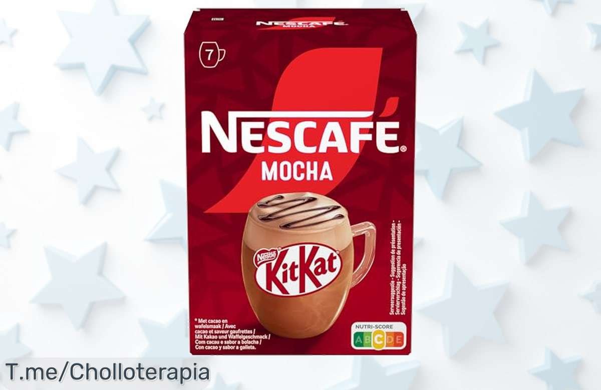 Descubre el sabor irresistible de Nescafé KITKAT Mocha en 7 sobres, un super chollo para disfrutar cada sorbo. ¡Compra ahora y no te pierdas esta oferta loca!