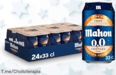 Descubre el sabor único de Mahou 0,0 Tostada con este super chollo: 24 latas llenas de frescura y aroma irresistibles ¡Haz tu pedido rápido antes que se agoten!