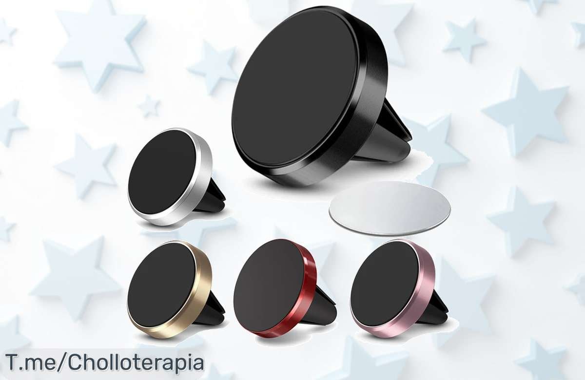 Descubre el soporte magnético para tu teléfono, un super chollo que mantiene tu móvil seguro al conducir. ¡Aprovecha este ofertón y hazte con el tuyo antes de que se agoten!