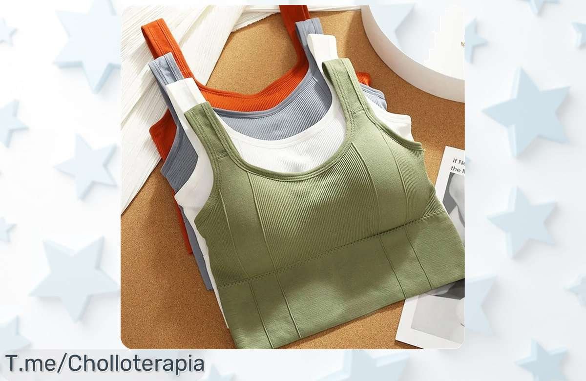 Descubre el sujetador deportivo sin costuras que te hace brillar en tus entrenos con este super chollo, ¡aprovecha ahora esta oferta única antes de que se acabe!