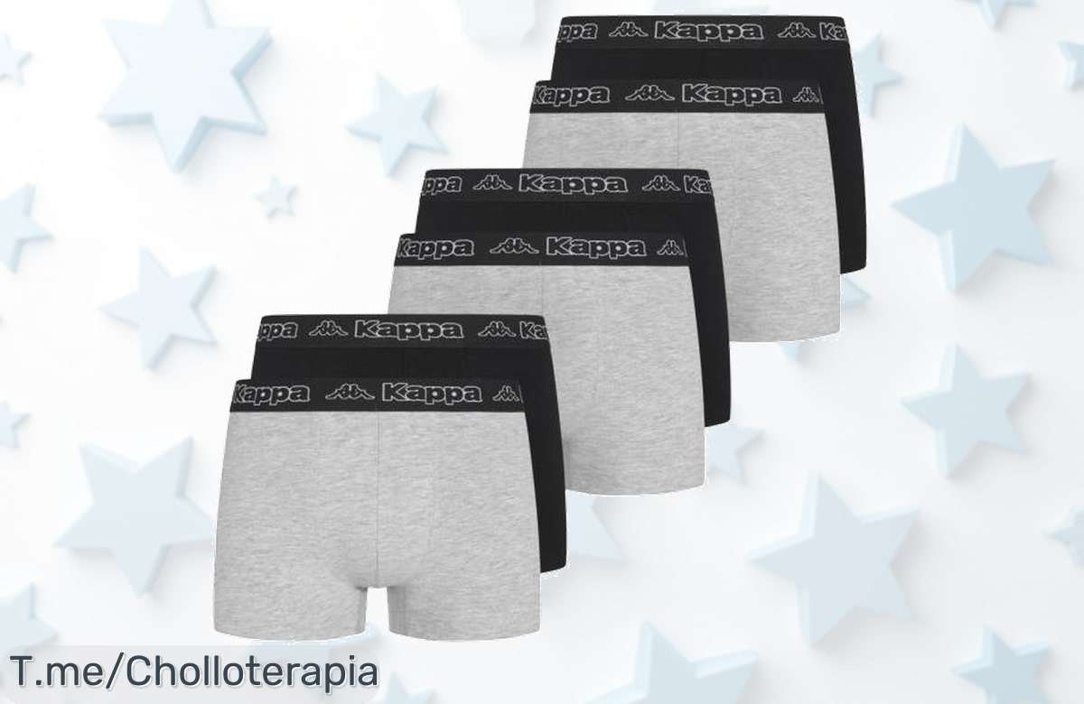 Descubre el súper chollo: Pack de 6 calzoncillos Kappa Iconic, calidad a precio loco. ¡Renueva tu ropa interior con estilo y actúa ahora antes que se agoten!