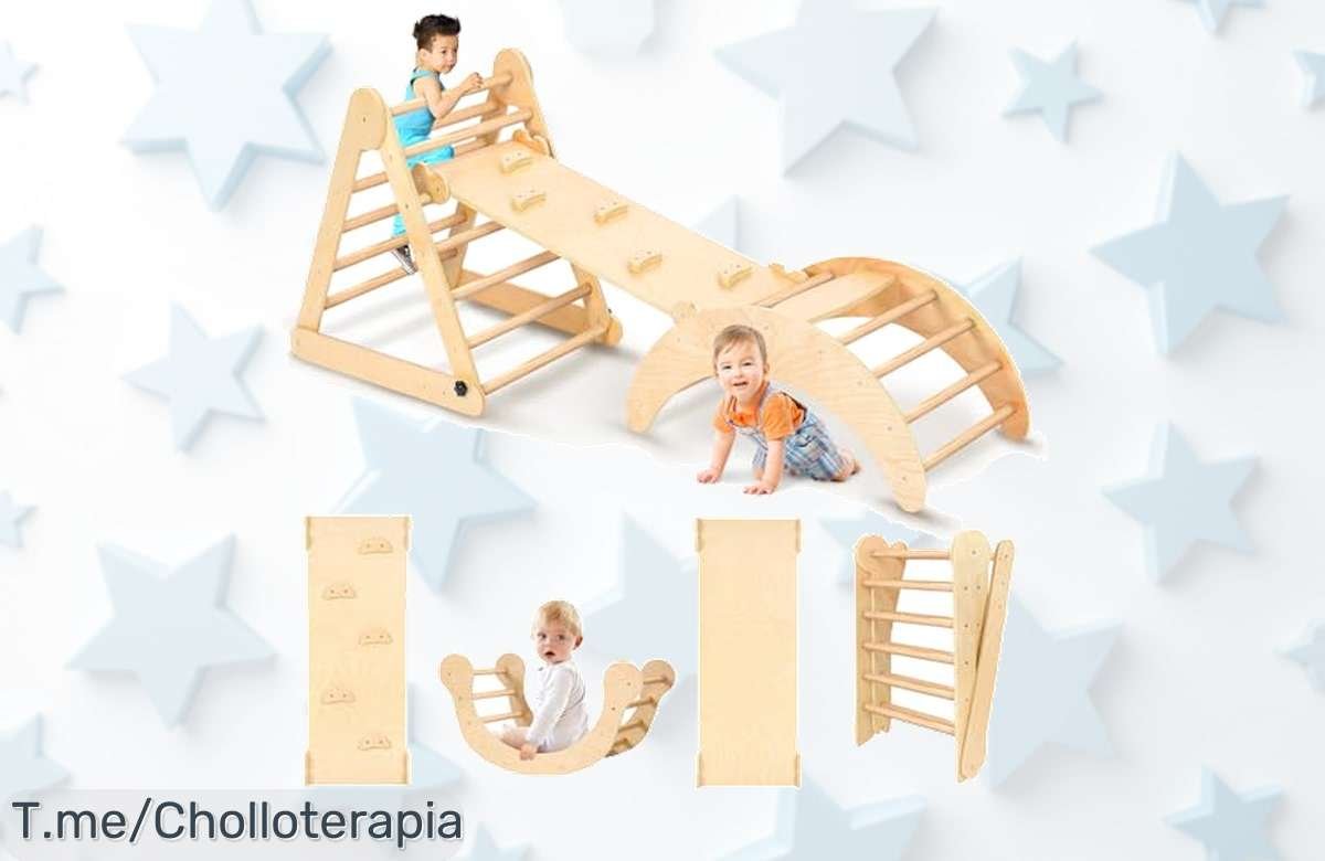 Descubre el super chollo YOLEO Triangle de escalada, diversión y ejercicio para tu peque en un solo producto. ¡Aprovecha el descuento brutal antes que se agote!