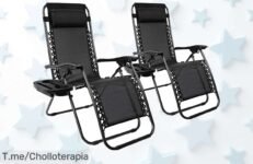 Descubre el super chollo de 2 tumbonas plegables negras a un precio loco y disfruta del sol como nunca antes, ¡aprovecha antes que se agoten!