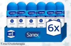 Descubre el super chollo de 6 desodorantes Sanex Dermo Extra Control 48h con micro talco, ¡mantén tu piel fresca y seca todo el día! Compra ya antes que se agoten