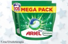 Descubre el super chollo de Ariel Todo En 1 PODS, elimina manchas difíciles y siente la frescura duradera ¡Compra ya antes que se agoten estas cápsulas mágicas!