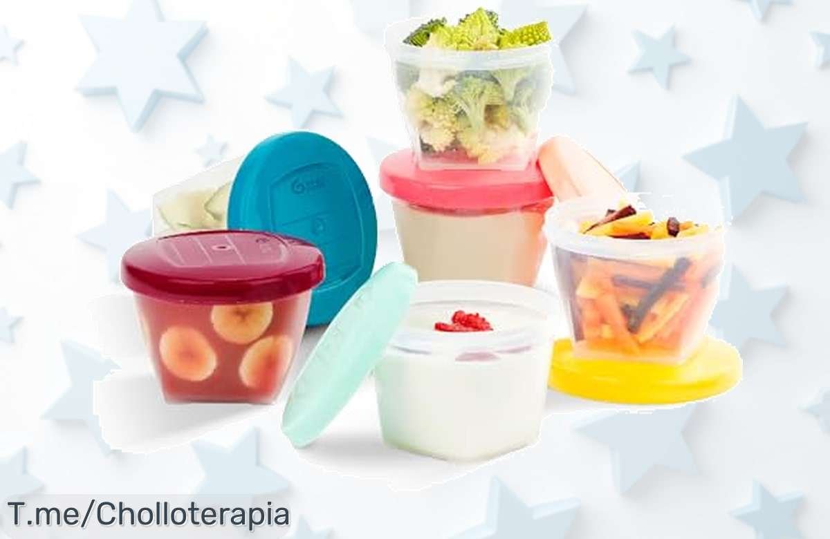 Descubre el super chollo de Babymoov: Pack de 6 Babybols con tapa reescribible para conservar comida fresca y recordar recetas. ¡No te quedes sin el tuyo, compra ya!
