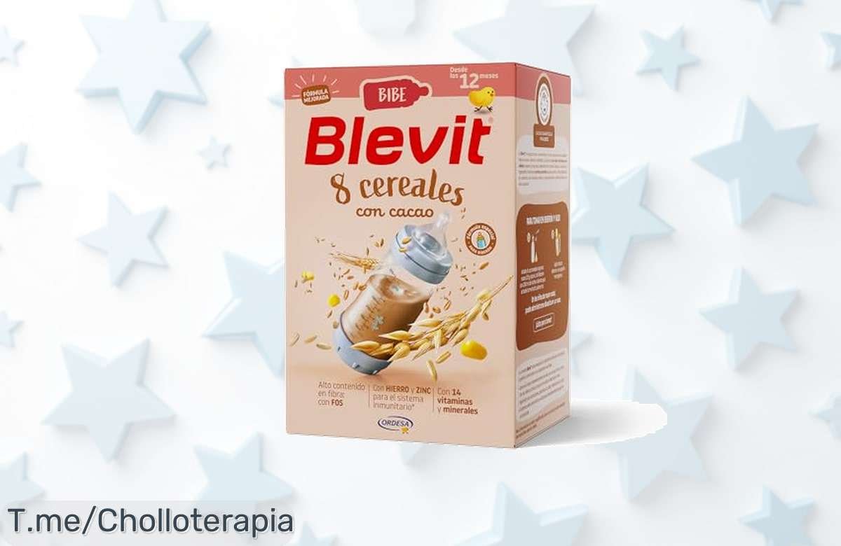 Descubre el super chollo de Blevit Bibe: 8 cereales con cacao que nutren a tu bebé y fortalecen su salud. ¡No te lo pierdas, la oferta es limitada y única!