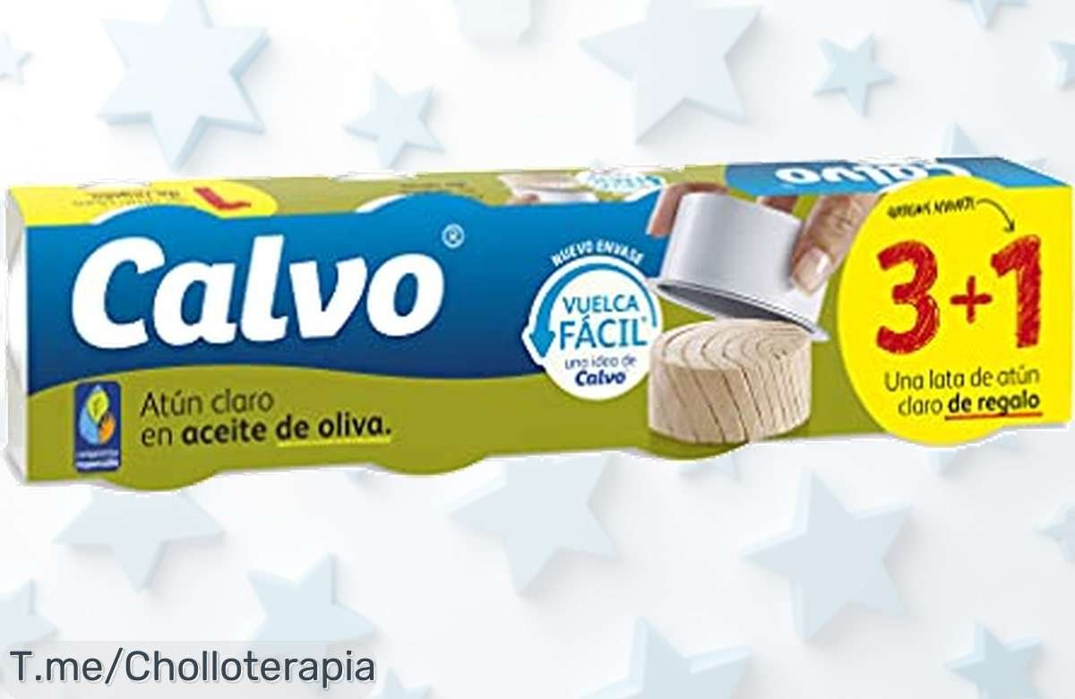 Descubre el super chollo de Calvo Atún Claro en Aceite de Oliva 3+1, alto en proteínas y bajo en calorías. ¡Hazte con este ofertón antes que se agote!