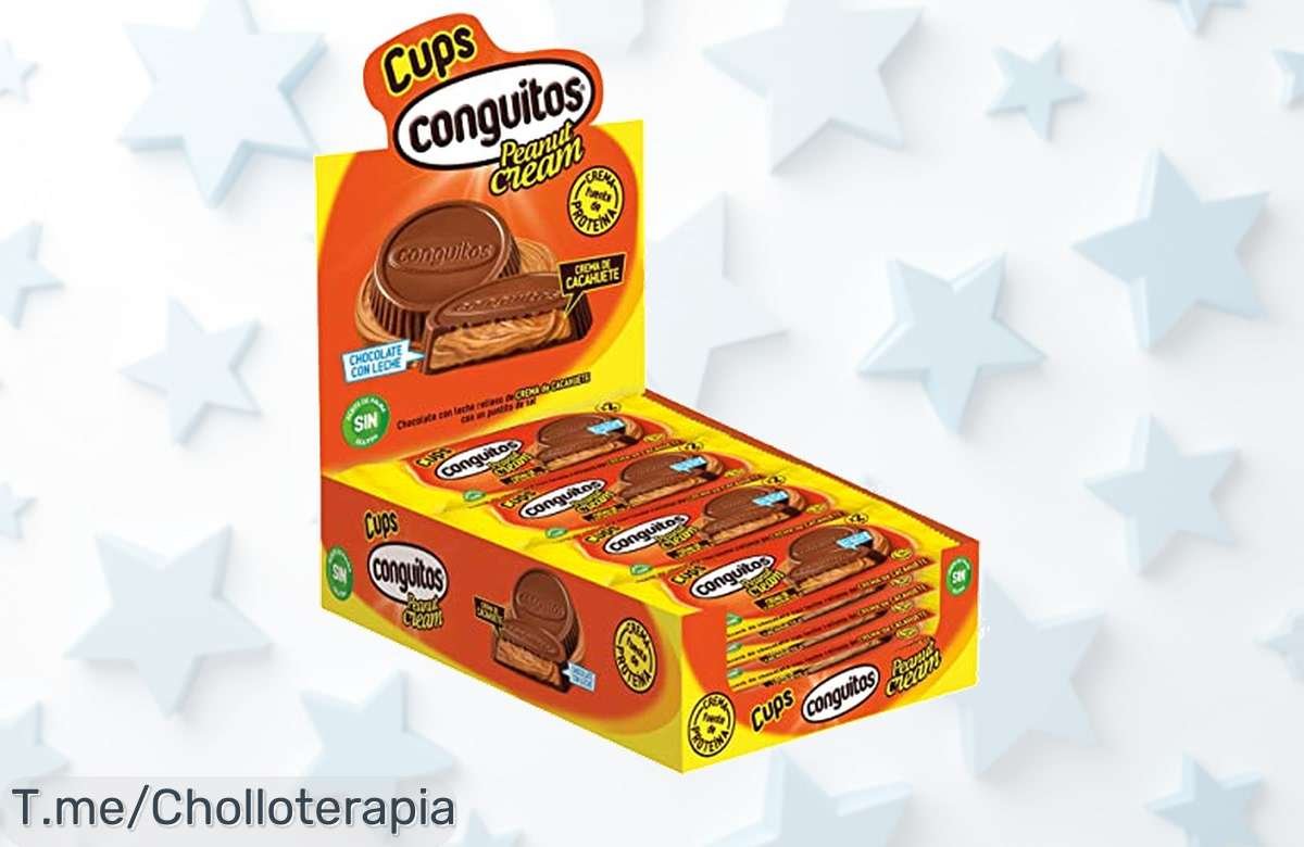 Descubre el super chollo de Conguitos Cups: 16 momentos irresistibles de chocolate y crema de cacahuete que transformarán tus picoteos. ¡Compra ahora antes que se agoten!
