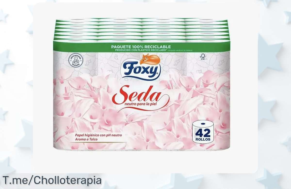 Descubre el super chollo de Foxy Seda: 42 rollos de papel higiénico suave que cuidan a tu familia. Oferta única, ¡compra ya antes de que se agote y sonríe en cada visita!