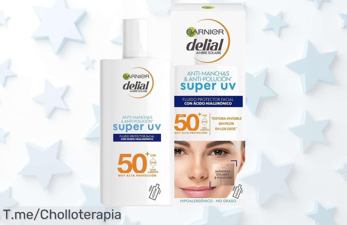 Descubre el super chollo de Garnier Ambre Solaire UVA 50+ con Ácido Hialurónico: ¡hidratación y protección para una piel radiante! Llévatelo ahora antes que se agote.