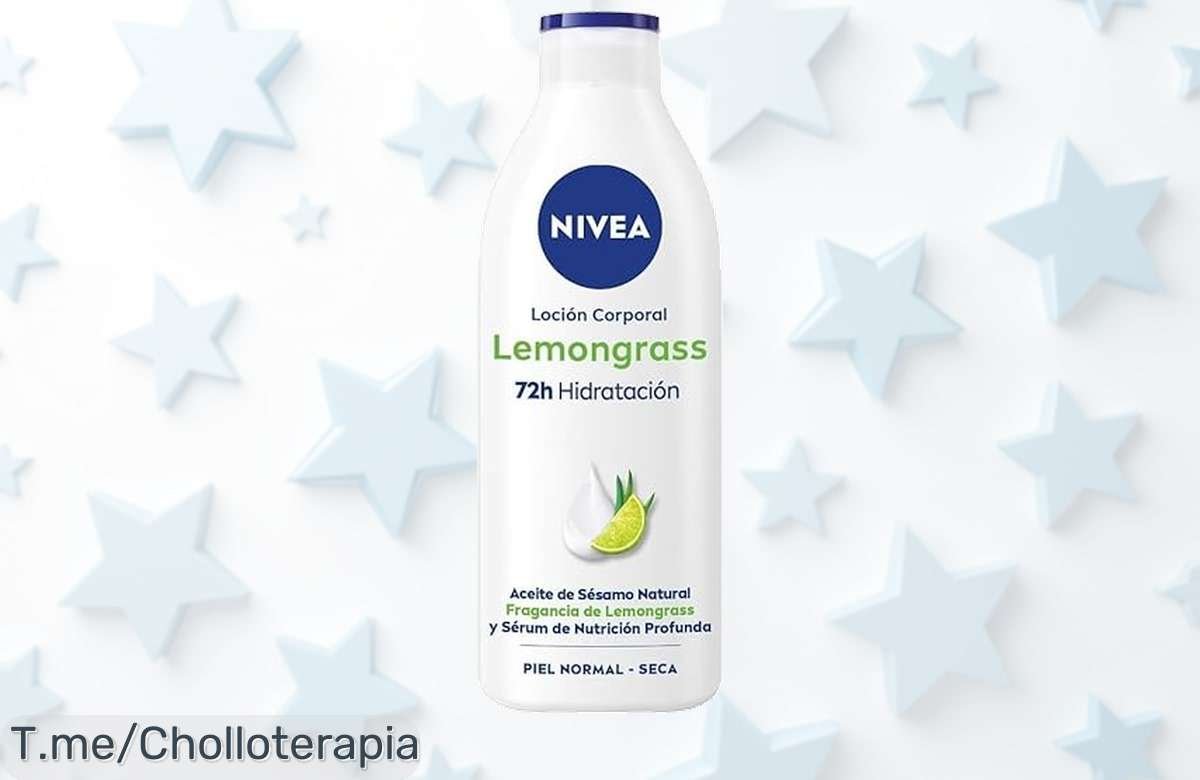 Descubre el super chollo de NIVEA: loción corporal Lemongrass que hidrata 72 horas y deja tu piel espectacular. ¡No te quedes sin ella, compra ya antes de que se agote!