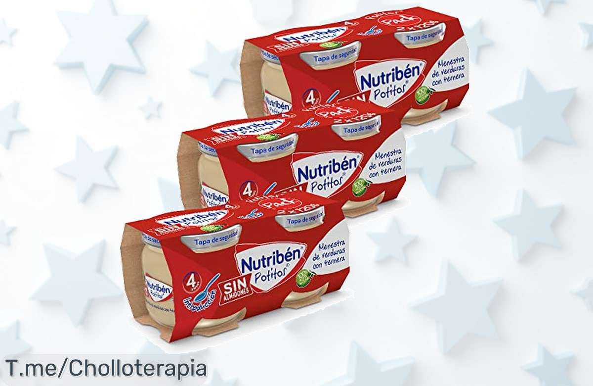 Descubre el super chollo de Nutrien Potitos de Ternera con Menestra, un alimento natural y delicioso para tu bebé. ¡No te pierdas este ofertón limitado!