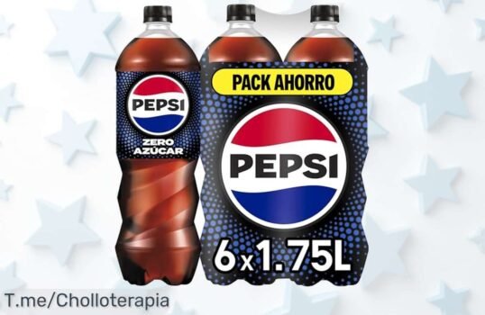 Descubre el super chollo de Pepsi Zero: 105 litros de pura frescura y sin azúcar Aprovecha este ofertón limitado y hazte con tu pack ahora, ¡no te lo puedes perder!