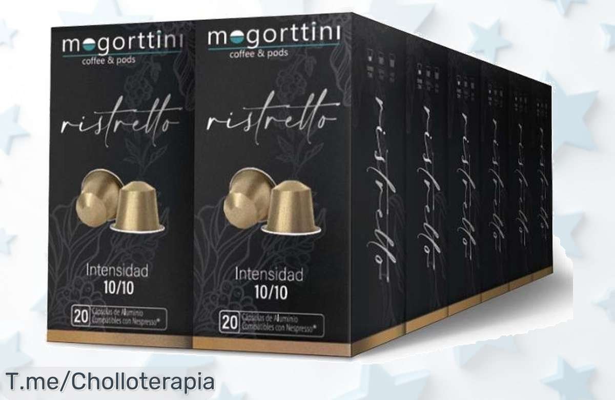 Descubre el super chollo de Ristretto: 12 cajas con cápsulas compatibles de café increíble a un precio loco. ¡No te quedes sin el tuyo, compra ahora antes que se agote!