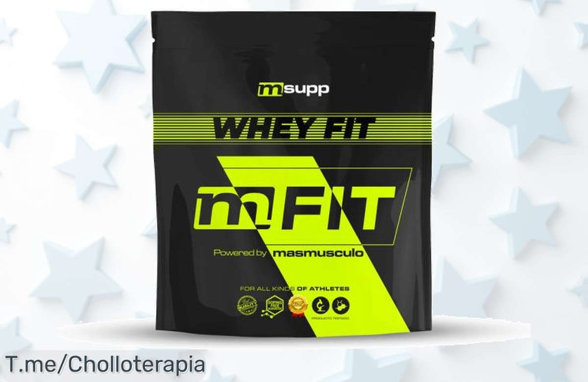 Descubre el super chollo de Whey FIT 1Kg, la proteína deliciosa que transforma tu cuerpo y te ayuda a alcanzar tus metas fitness ¡Hazte con ella antes de que se agote!