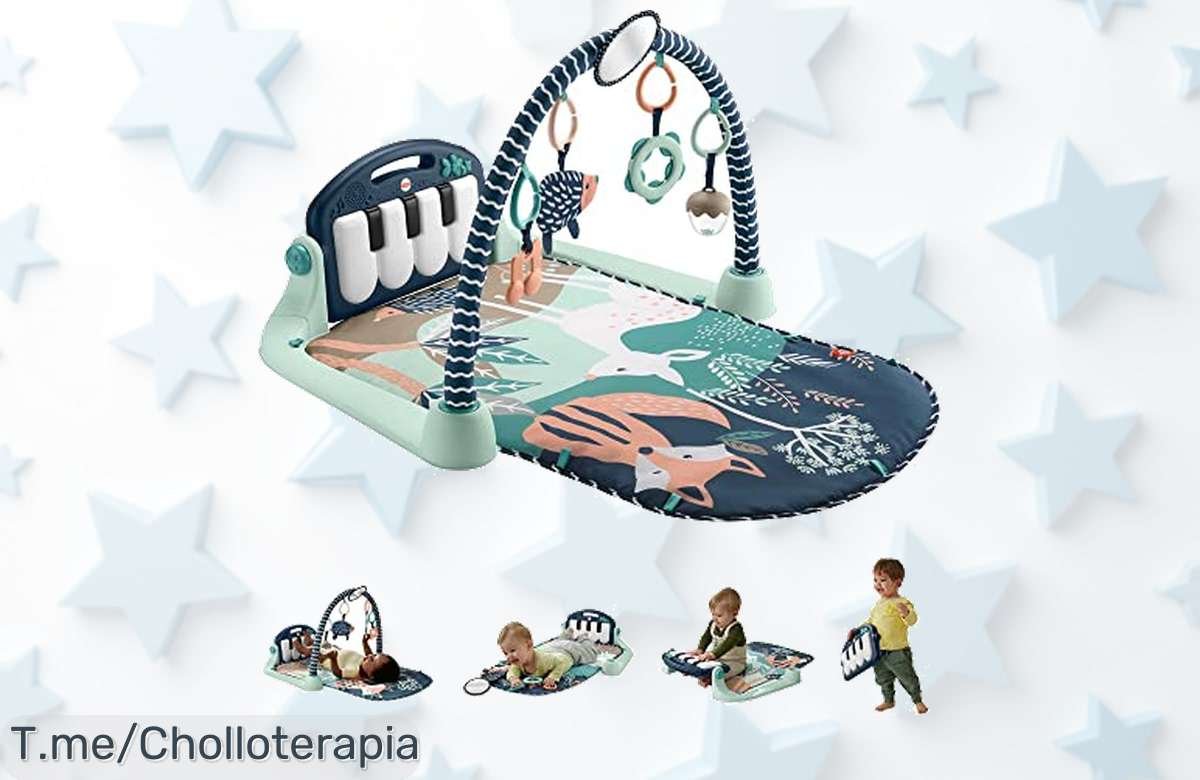 Descubre el super chollo de la alfombra FisherPrice: un piano que suena con cada patadita y estimula a tu bebé. ¡Actúa ahora antes de que se agote esta oferta única!