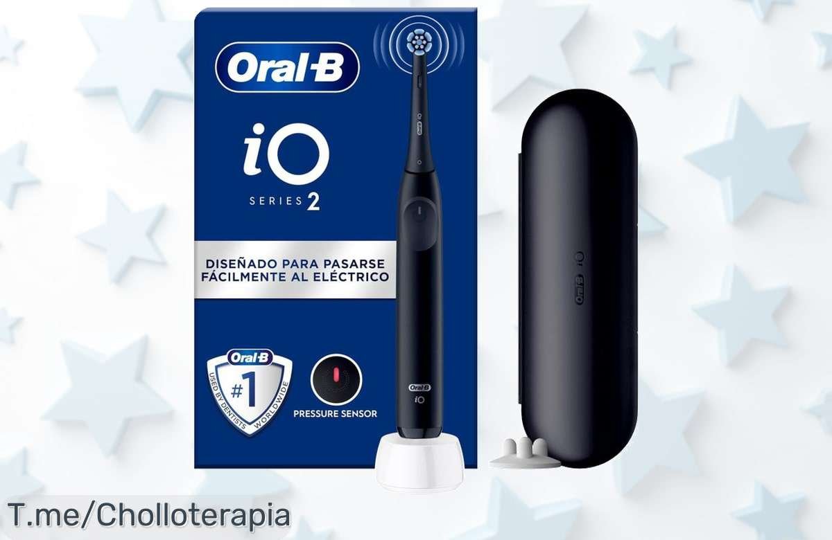 Descubre el super chollo del cepillo Oral-B iO 2 que dejará tus dientes brillantes, incluye estuche y cabezal extra. ¡Compra ya antes de que se agote esta oferta única!