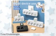 Descubre el super chollo del enchufe europeo con 5 conexiones y puertos USB tipo C; carga sin líos por un tiempo limitado ¡Aprovecha este ofertón antes de que se agote!
