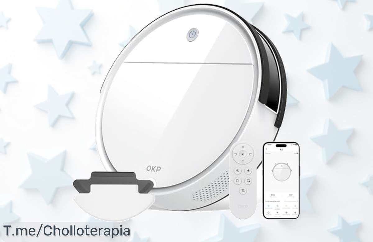 Descubre el super chollo del robot aspirador OKP K5: limpieza fácil con control remoto y Alexa, ¡descuento brutal por tiempo limitado! ¡Llévatelo a casa ya!