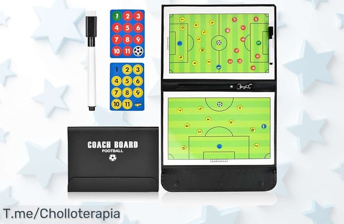Descubre el tablero táctico de fútbol que transformará tus entrenamientos: magnético y portátil. ¡Ofertón único, no te quedes sin él y compra ya antes de que se agote!