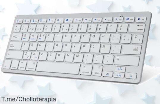 Descubre el teclado Bluetooth Español que hará volar tus dedos mientras escribes en tu iPhone o Android, ¡aprovecha este ofertón limitado y hazlo tuyo ya!