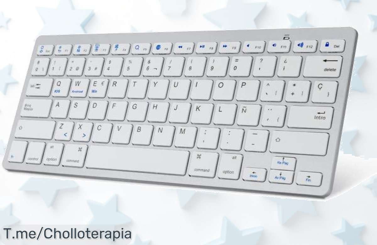 Descubre el teclado Bluetooth Español que hará volar tus dedos mientras escribes en tu iPhone o Android, ¡aprovecha este ofertón limitado y hazlo tuyo ya!
