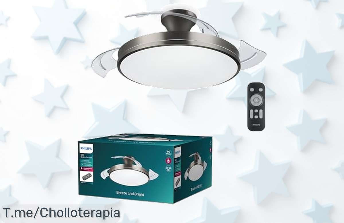 Descubre el ventilador de techo Philips que ilumina tu hogar y te regala calma con su motor silencioso. ¡Super chollo solo por tiempo limitado! Actúa ya y no lo dejes pasar.