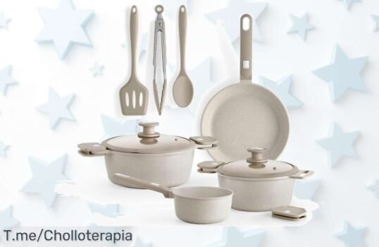 Descubre la Batería Denmark: ¡9 Piezas de Aluminio Fundido a Precio Loco! Moderniza tu cocina y diviértete cocinando ¡No te quedes sin ella, oferta limitada!