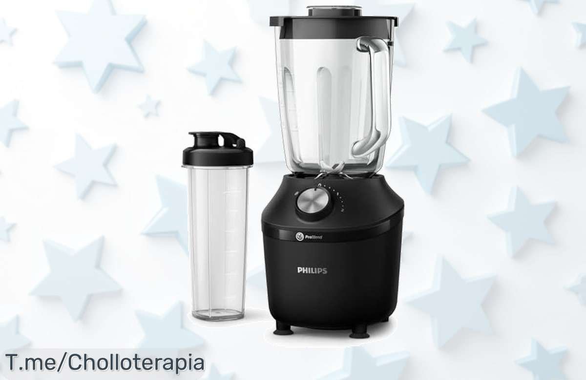 Descubre la Batidora Philips 3000 Series: ¡Prepara batidos en solo 45 segundos con un motor potente! No dejes escapar este super chollo, compra ya antes de que se agote.