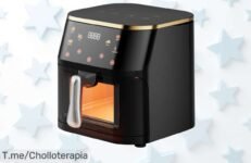 Descubre la Freidora de Aire 1400W con ventana y control táctil, ¡preparar tus comidas nunca fue tan fácil! Aprovecha este ofertón y cómprala antes que se agoten