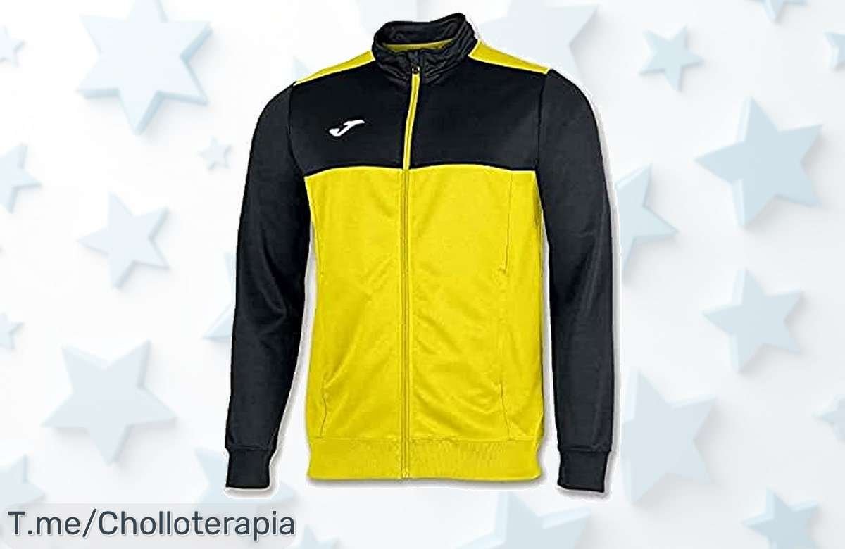 Descubre la Joma Winner Sudadera en amarillo y negro, el super chollo que hará brillar tus entrenamientos. ¡Aprovecha este ofertón limitado antes de que se agote!