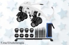 Descubre la Lupa de Reparación Perfecta con 4 Lentes Extraíbles y 2 Luces LED, ¡ofertón increíble que no puedes dejar pasar! Mejora tu precisión ahora mismo