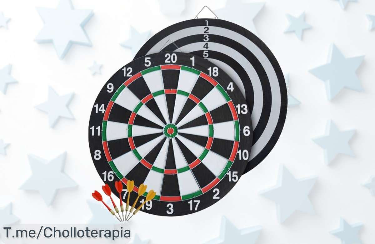 Descubre la MUWO diana de doble cara con 6 flechas: ¡un ofertón nunca visto para jugar a lo grande! Agarra tu precio loco antes que se agoten, ¡no te quedes sin la tuya!