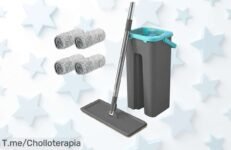 Descubre la Mopa Extraplana y Cubo Escurridor Nyana Home a precio loco: limpieza sin esfuerzo para un hogar brillante ¡Aprovecha este ofertón antes de que se agote!