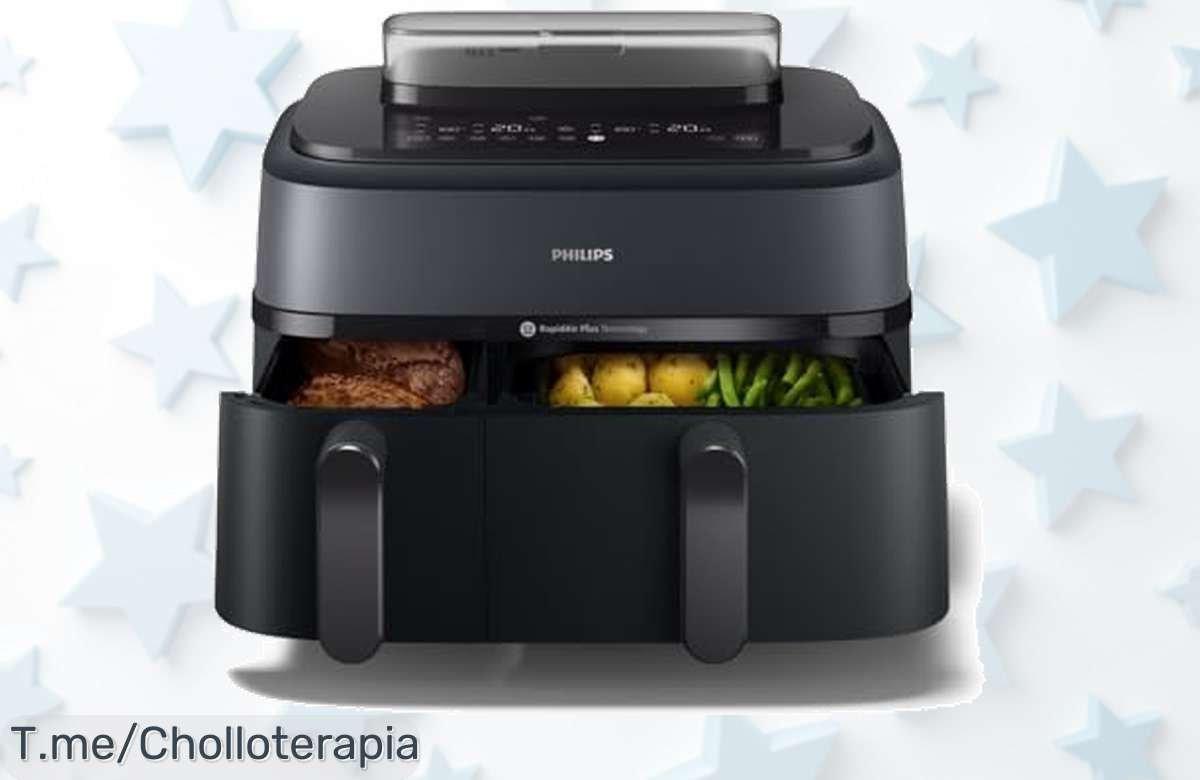 Descubre la Philips Airfryer Serie 5000: cocina crujiente y deliciosa en minutos para toda la familia. ¡Aprovecha este ofertón limitado y hazla tuya ya!