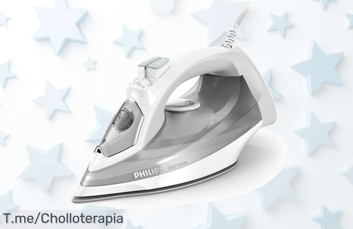 Descubre la Philips Serie 5000: plancha de vapor con calentamiento rápido que elimina arrugas en un abrir y cerrar de ojos. ¡Super chollo limitado, actúa ya!