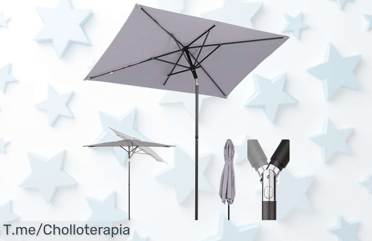 Descubre la Sombrilla Rectangular que Resiste el Viento y Disfruta del Aire Libre con Esta Oferta Irrepetible ¡Hazte Con La Tuya Antes de Que Se Agote!
