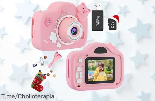 Descubre la Tishow Cámara Infantil, un juguete mágico que despierta la creatividad y viene con tarjeta SD de 32GB ¡Aprovecha este ofertón limitado y compra ya!